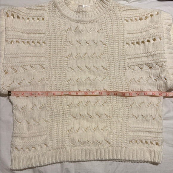 Line and Dot Cream Scallop Neck Knit Sweater - Picture 7 of 10